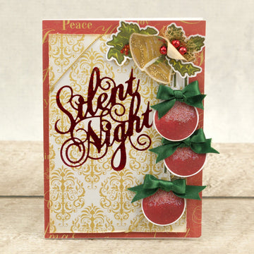 Artdeco Creations Couture Creations Naughty Or Nice Hotfoil Stamp - Silent Night Sentiment 2.7"X2.7"