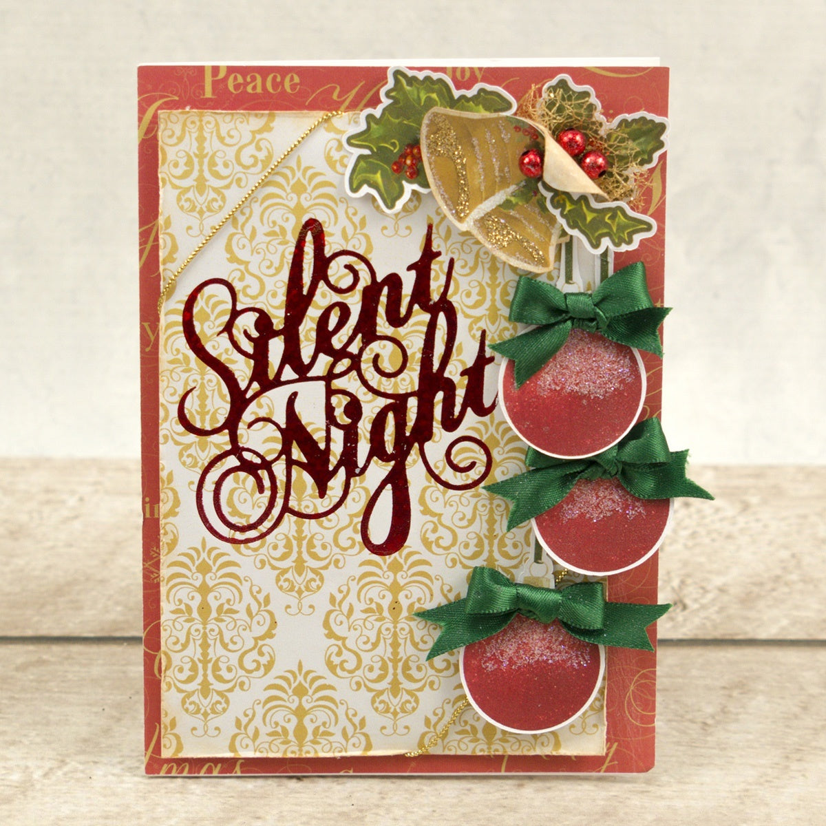 Artdeco Creations Couture Creations Naughty Or Nice Hotfoil Stamp - Silent Night Sentiment 2.7"X2.7"