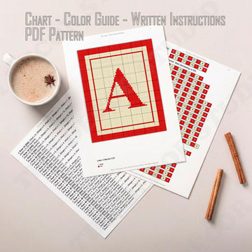 Letter A Blanket Corner-to-Corner (C2C) Crochet Pattern