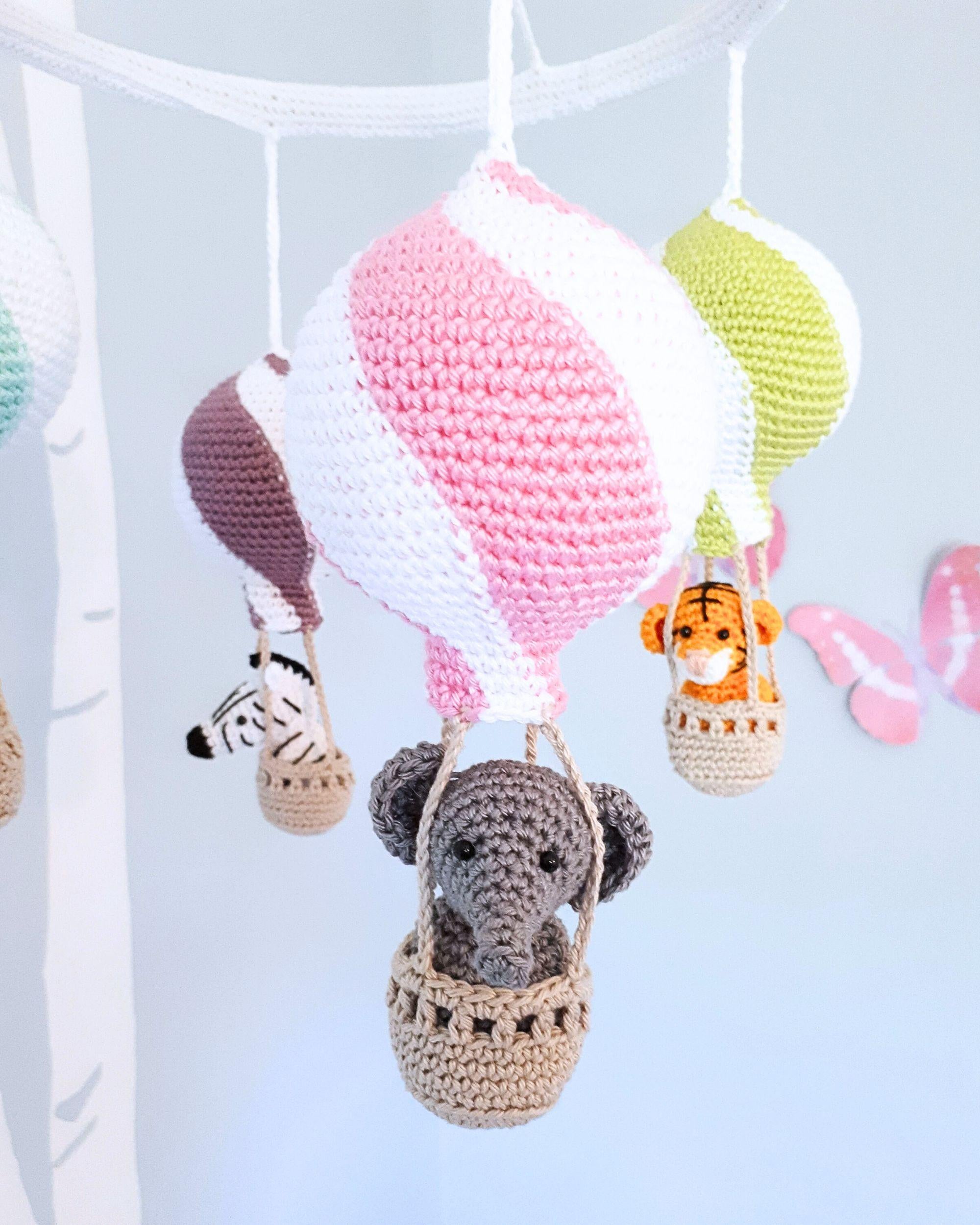 Hot air balloon baby mobile