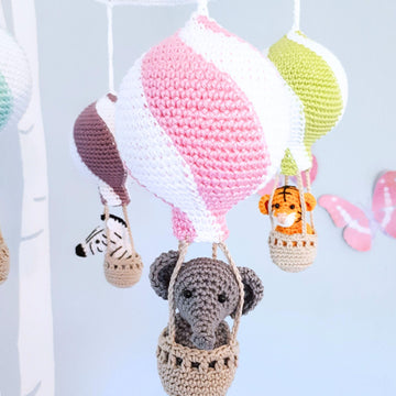 Hot air balloon baby mobile