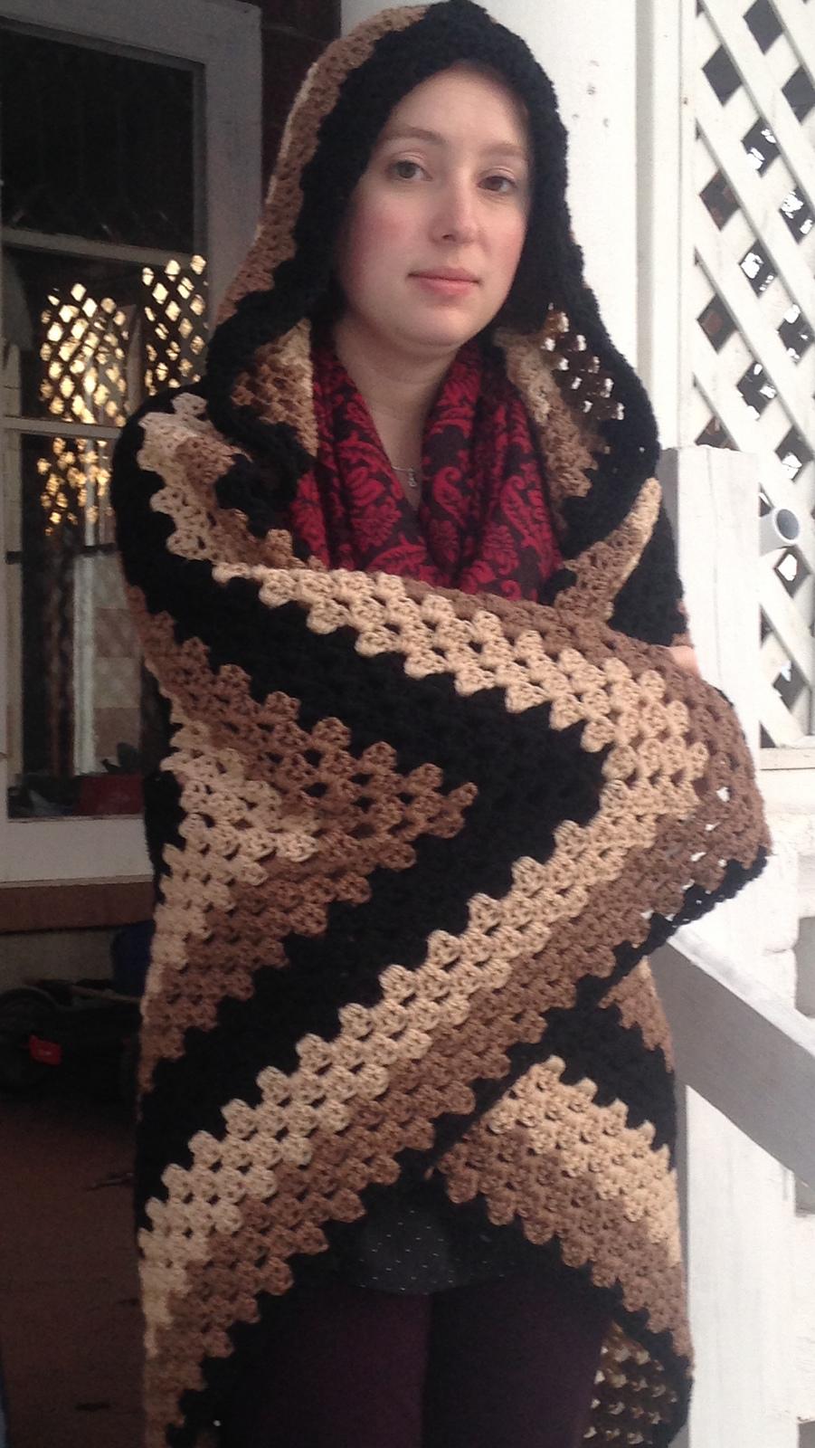 Granny Square Hooded Afghan