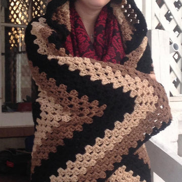 Granny Square Hooded Afghan