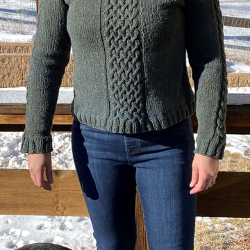 Dragon Moss Cabled Sweater
