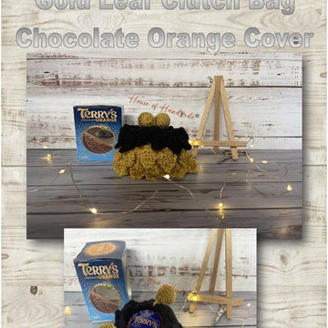 Gold Leaf Clutch Bag Chocolate Orange Cover
