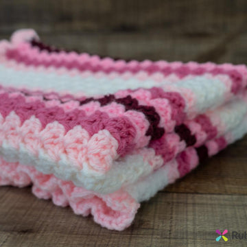 Sweet Pea Wattle Stitch Crochet Blanket