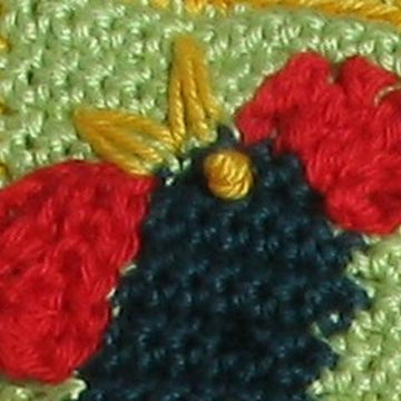 Roger the cockerel pot holder