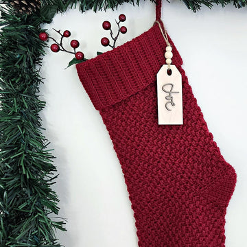 Stacked Diamonds Christmas Stocking