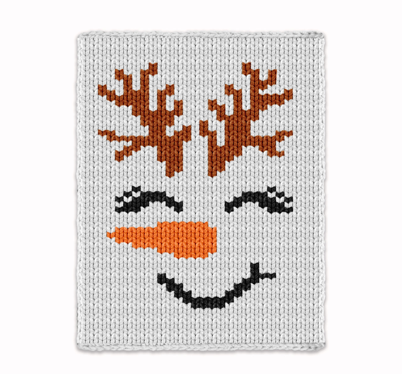 Christmas Reindeer Snowman Chunky Blanket, Knitting Pattern
