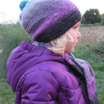 Scrappy Stripey Sock Yann Hat