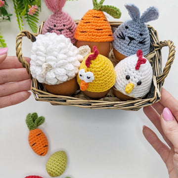 Crochet sheep Easter Egg cozy, egg cover crochet pattern