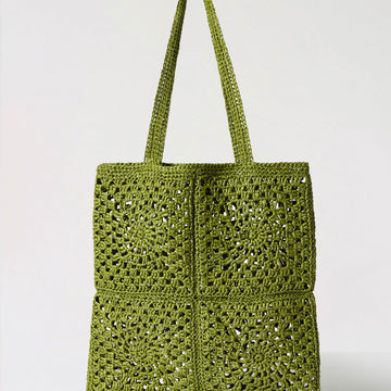 Caleta Bag in Wool and the Gang Shiny Ra-Ra Raffia - Leaflet