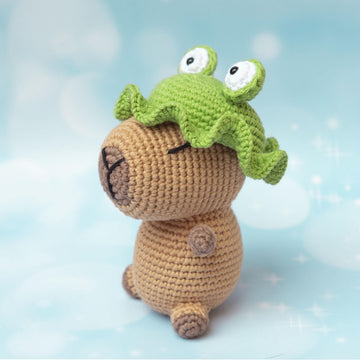Capybara with accessories