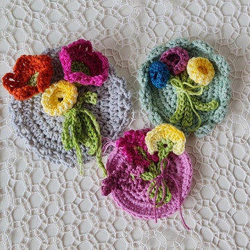 Framed Flower Brooches