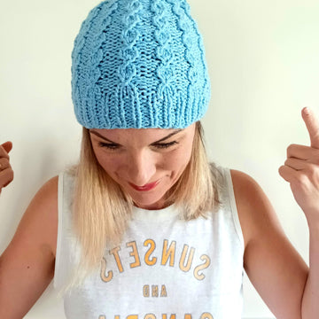Rustic Twist Cabled Knit Hat