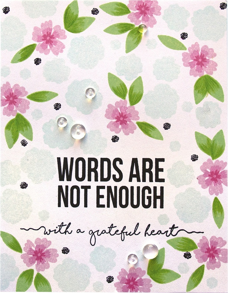 Spellbinders Clear Acrylic Stamps - Words Are Not Enough