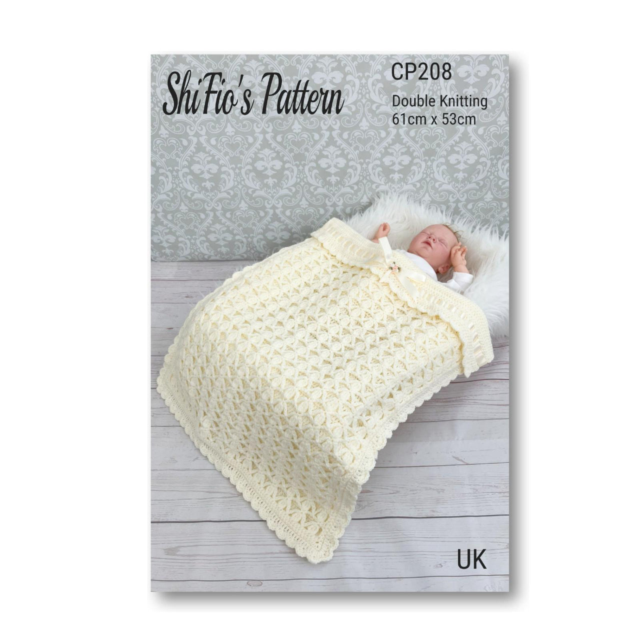 208-Moses Basket Blanket Crochet Pattern - 208