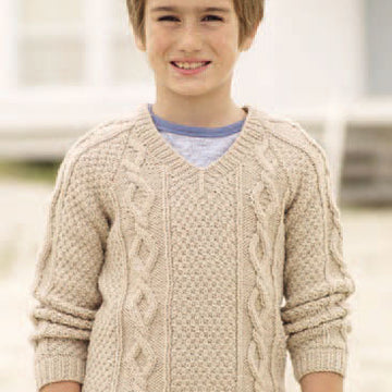 Round Neck and V Neck Sweaters in Sirdar Supersoft Aran - 2477 - Downloadable PDF