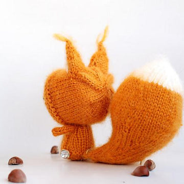 Squirrel Doll with removable tail. Toy from the Tanoshi series.