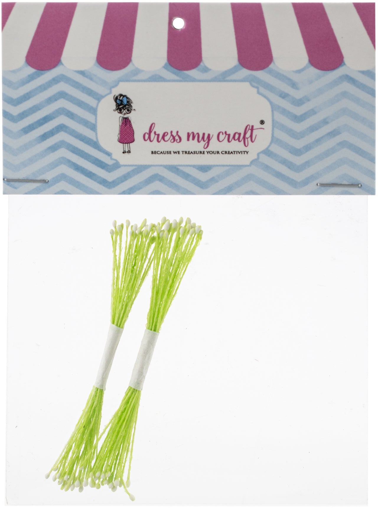 Dress My Craft Micro Mini Thread Pollen 2/Pkg - Green, 2 Bunches/20 Each, 1mm