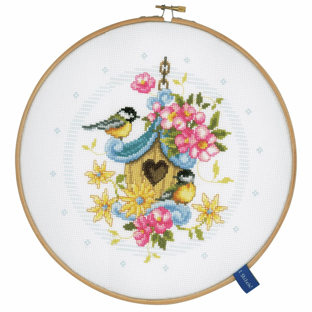 Vervaco Our Bird House Counted Cross Stitch Kit with Hoop - 9.6in (24cm)