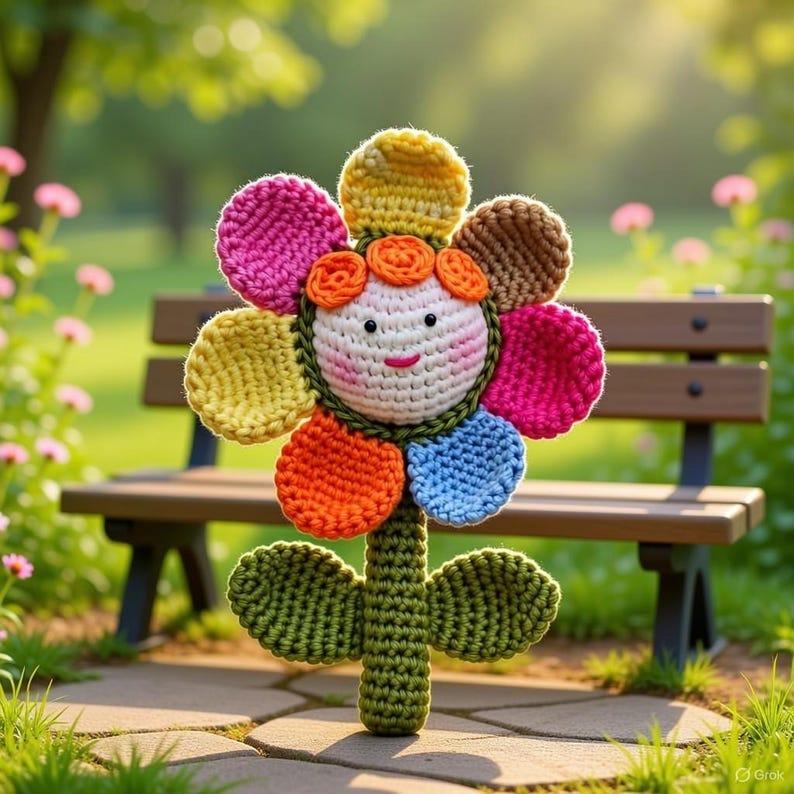 Amigurumi Sunflower Crochet Pattern PDF + Video Tutorial