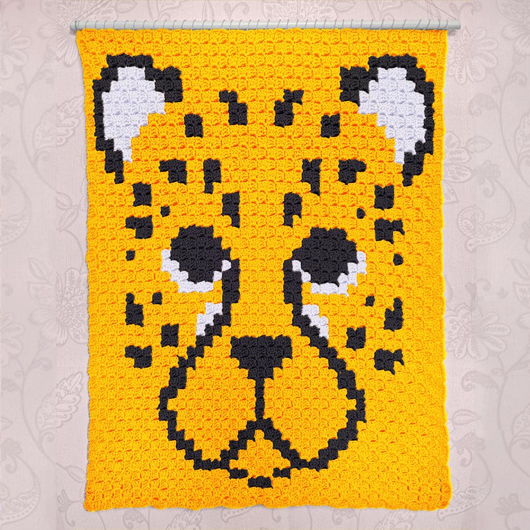 C2C - Cheetah Face - Corner to Corner Blanket