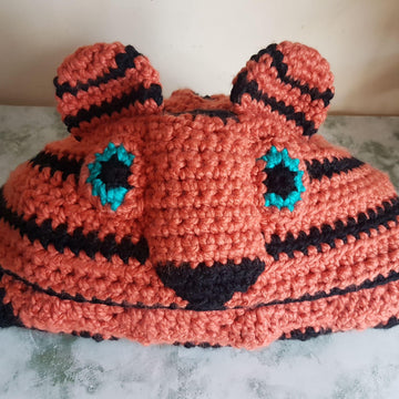 2in1 Safari Tiger Hooded Blanket