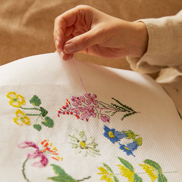 DMC Mindful Making The Meadow Flowers Cross Stitch Kit