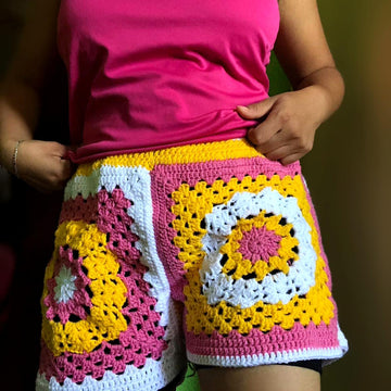 Easy Breezy Granny Square Shorts.