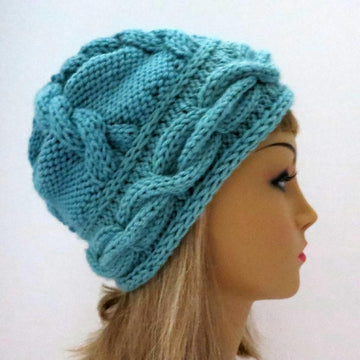 Tatyana Hat and Headband  with 3D Cables