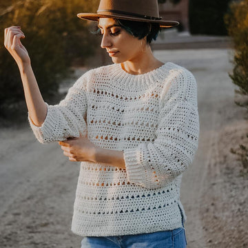 Crochet Spring Sweater - Honeysuckle Sweater
