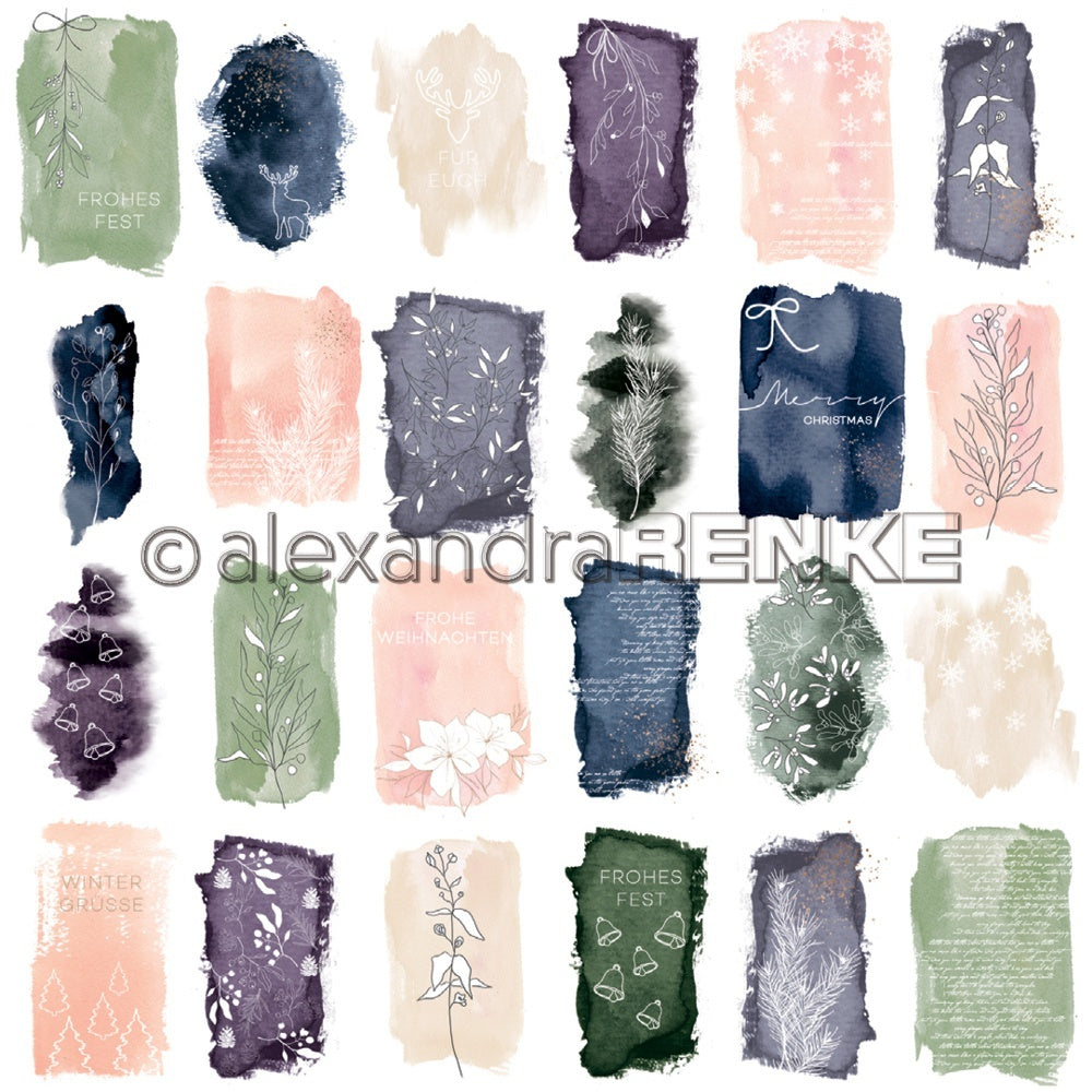 Alexandra Renke Abstract Design Paper 12"X12" - Card Sheet Watercolors