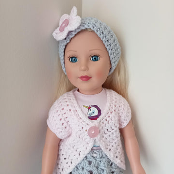 Baby Pink Cardigan for Doll