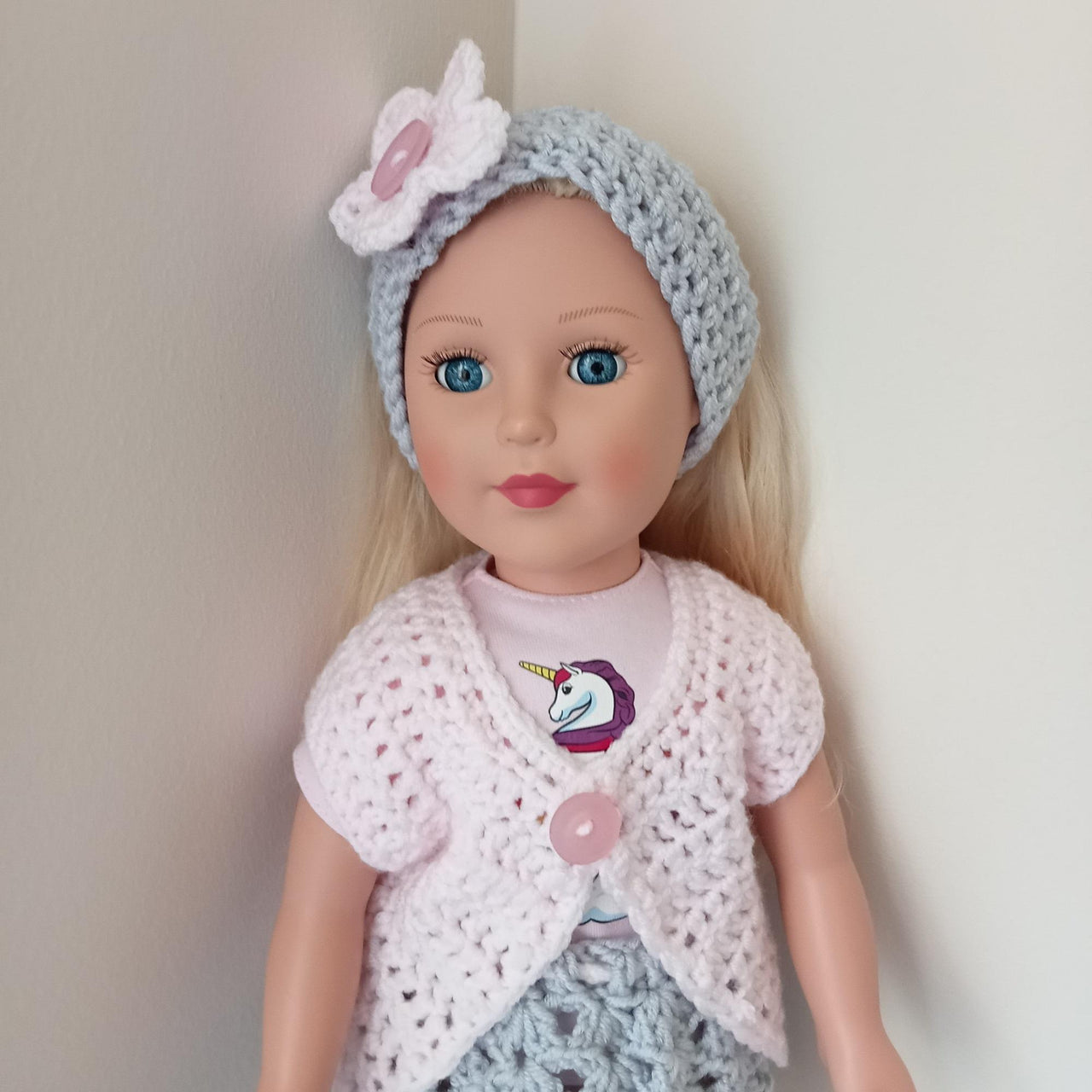 Baby Pink Cardigan for Doll
