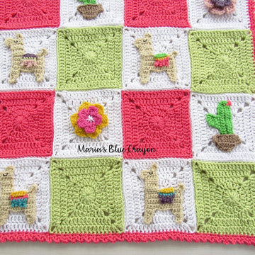 Llama and Cactus Afghan