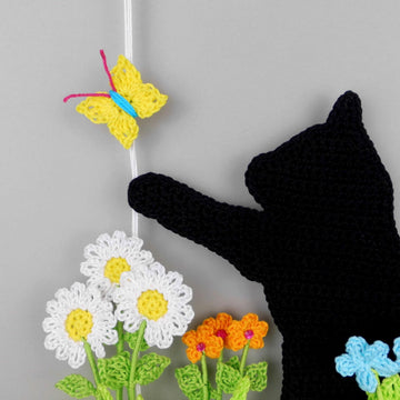 Little chubby cat - hanging decoration for doors & walls