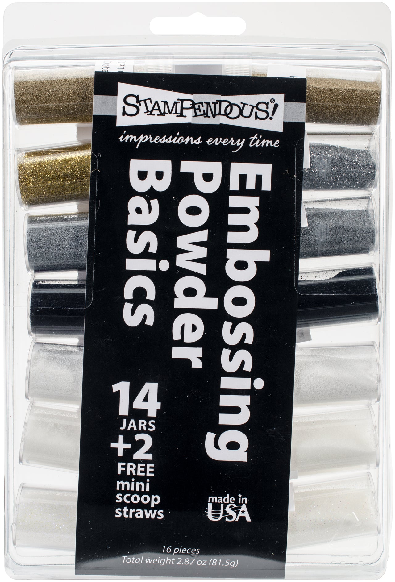 Stampendous Embossing Powder 14/Pkg 4.09oz - Basic