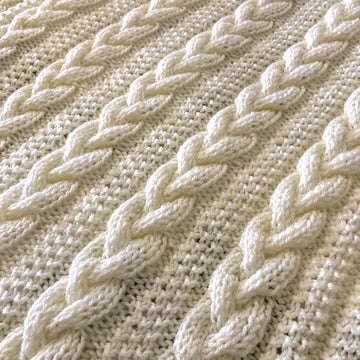 Braided Cable Baby Blanket