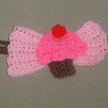 Cupcake Bow Headband