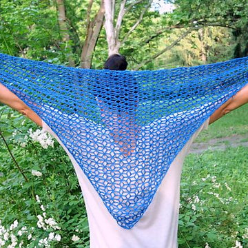 Diamond flower shawl
