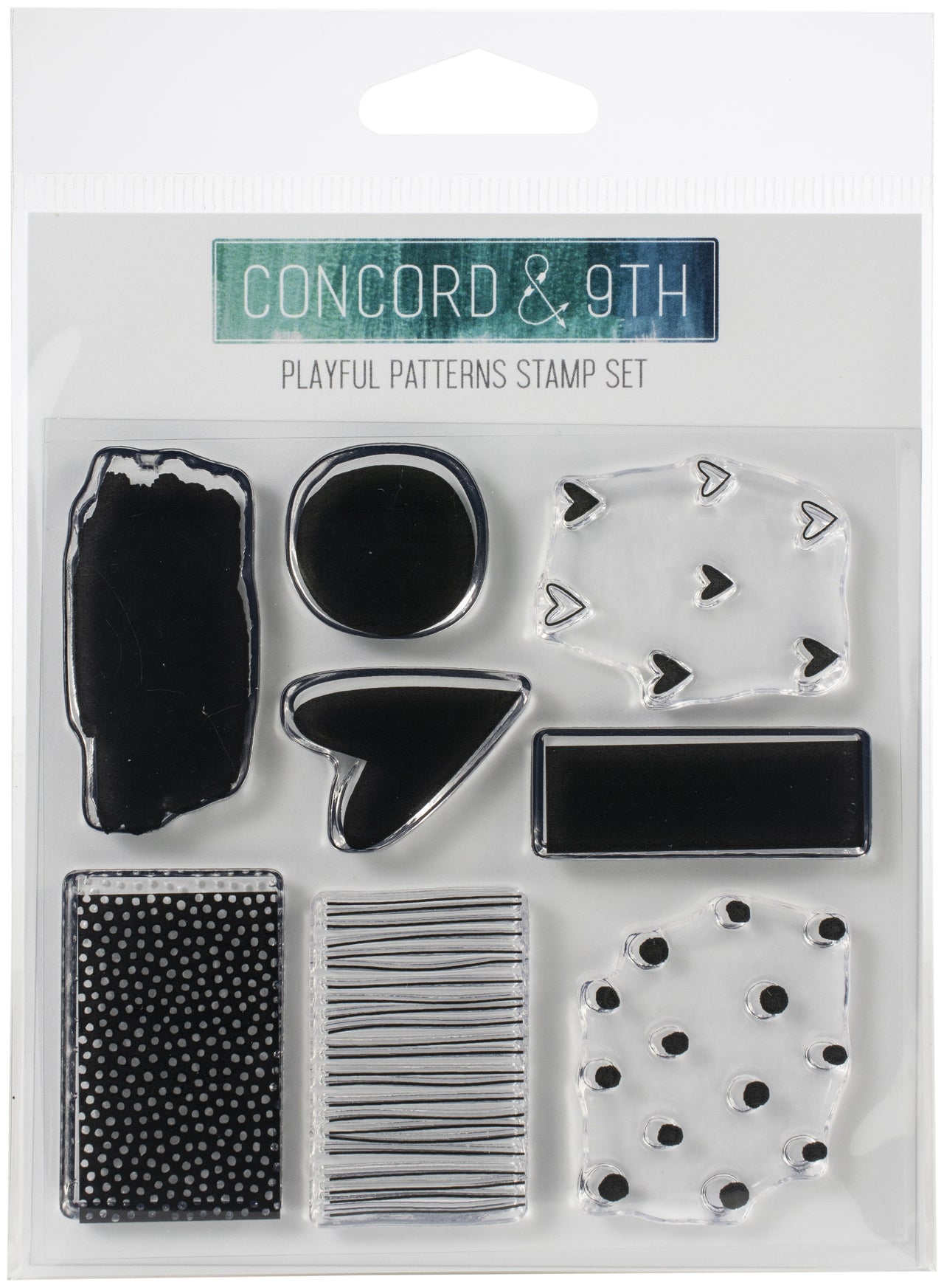 Concord & 9th Clear Stamps 4"X4" - Playful Patterns