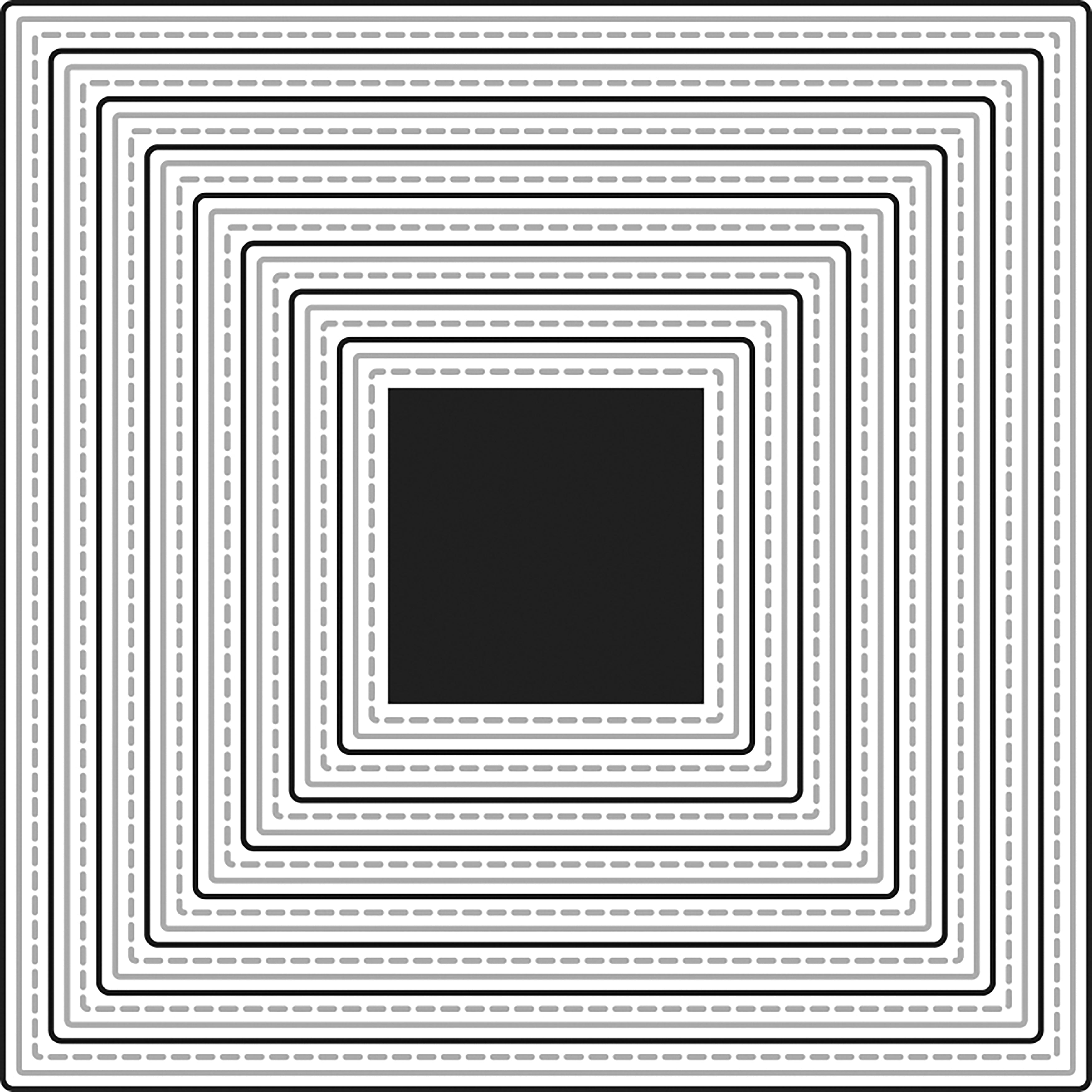 Paper Rose Dies - Stiched Squares