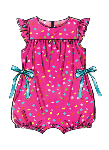 McCall's Infants' Rompers M7107 - Sewing Pattern