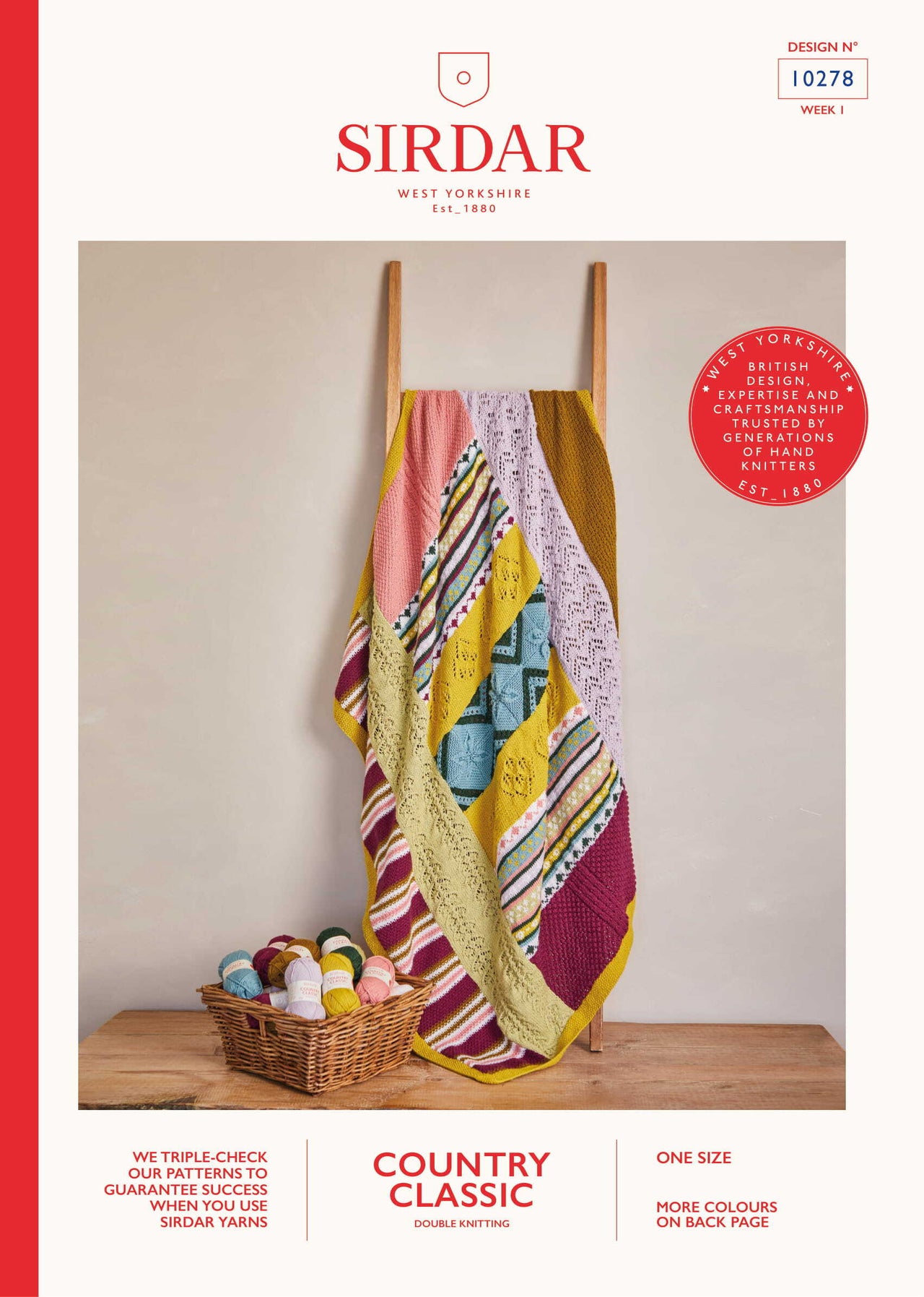 No Place Like Home Blanket by Emma Wright - Knit Along Part 1 in Sirdar Country Classic DK - 001 - Downloadable PDF