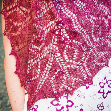 Tulips Triangular Shawl and Square Baby Blanket in SweetGeorgia Cashsilk Lace and Superwash Worsted - Downloadable PDF