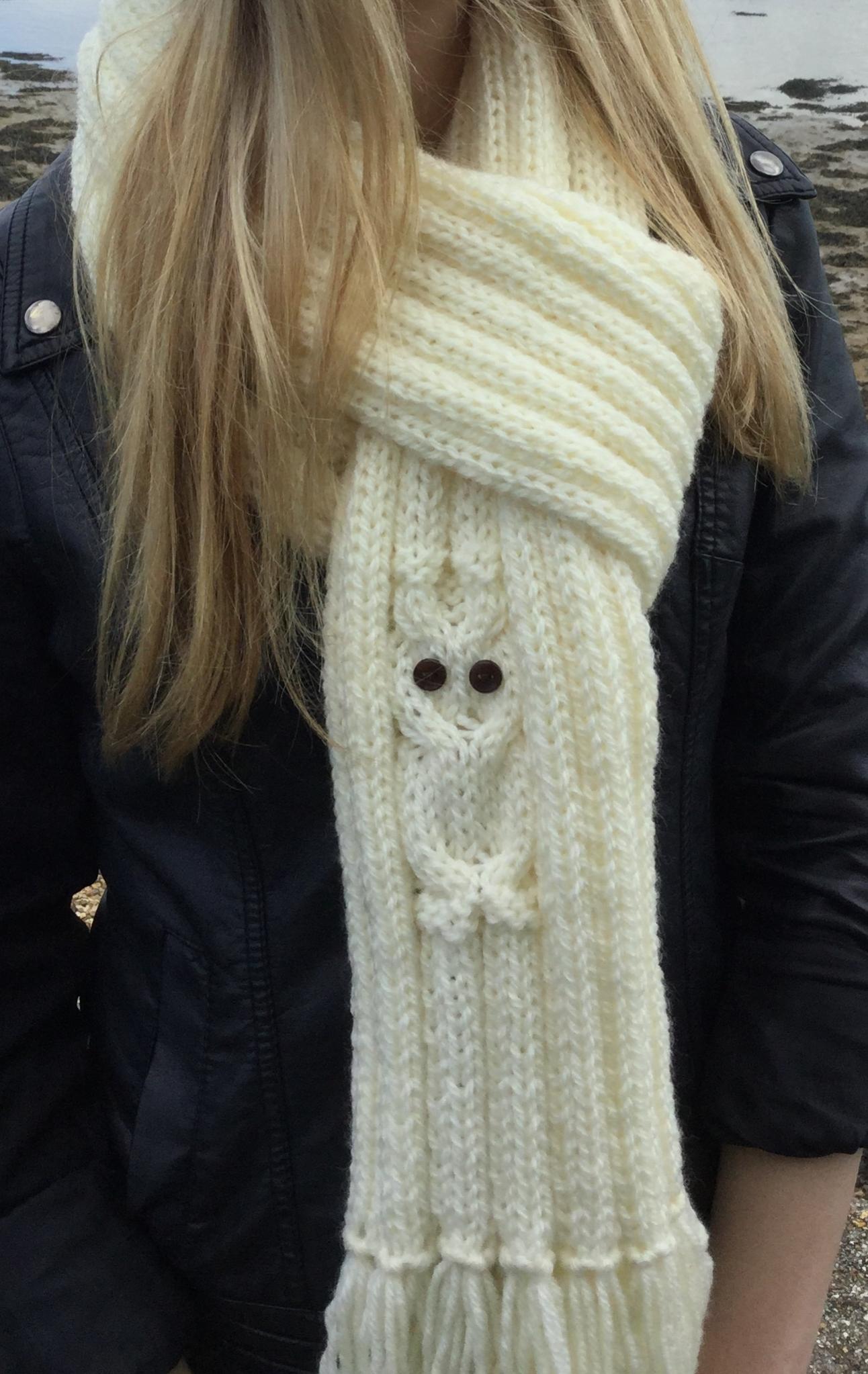 Owl rib scarf 2yrs to adult