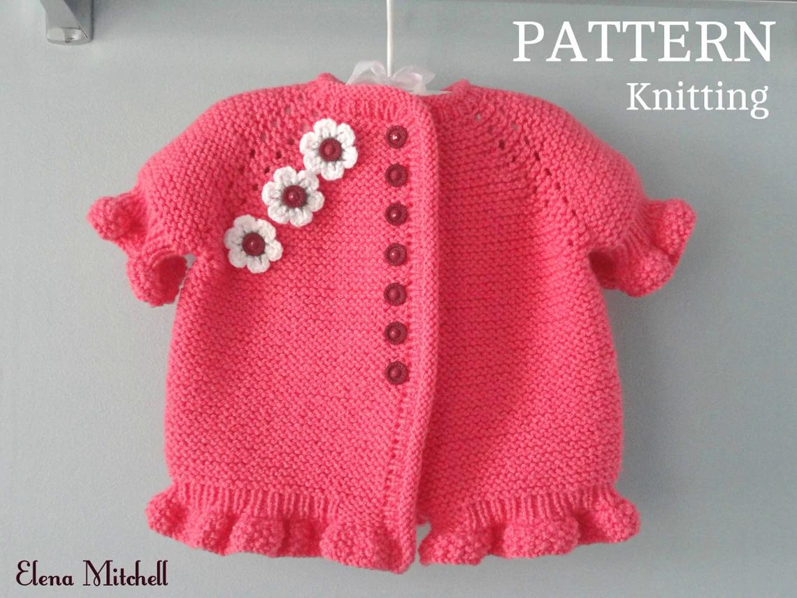 Knitting PATTERN Baby Jacket Evelyn