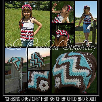 Chasing Chevrons Hair Kerchief / Scarf