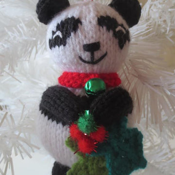 Holly Jolly Panda Hanging Ornament